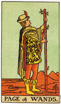 ԭʼΰ - Original Rider-Waite Tarot - Ȩ̴ - Page Of Wands