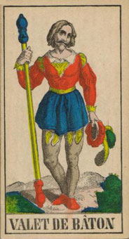 1JJʿ1870 - 1JJ Swiss Tarot 1870 - Ȩ̴ - Page Of Wands