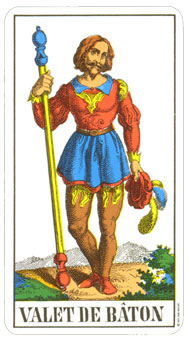 1JJʿ1974 - 1JJ Swiss Tarot 1974 - Ȩ̴ - Page Of Wands