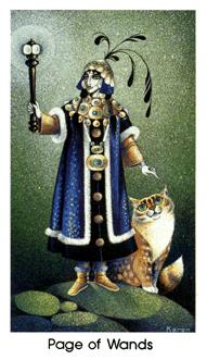 è - Cat People Tarot - Ȩ̴ - Page Of Wands