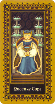 è - Medieval Cat Tarot - ʥ - Queen Of Cups