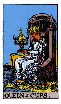 ¡ΰ - Rider Waite Tarot - ʥ - Queen Of Cups