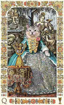 ˲è - Baroque Bohemian Cats Tarot - ʥ - Queen Of Cups