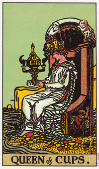 ԭʼΰ - Original Rider-Waite Tarot - ʥ - Queen Of Cups