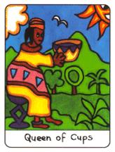  - African Tarot - ʥ - Queen Of Cups