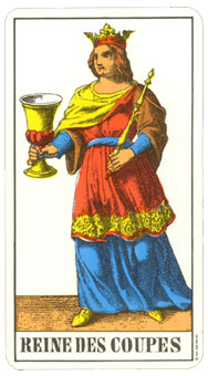 1JJʿ1974 - 1JJ Swiss Tarot 1974 - ʥ - Queen Of Cups