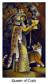 è - Cat People Tarot - ʥ - Queen Of Cups