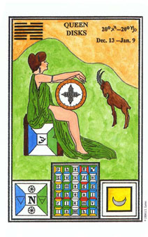 ħʽ - Tarot Of Ceremonial Magic - Ǯ - Queen Of Pentacles