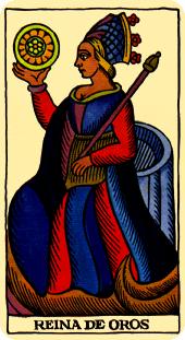  - Marseilles Tarot - Ǯ - Queen Of Pentacles