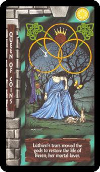 ֮ - Lord of the Rings Tarot - Ǯ - Queen Of Pentacles