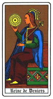 ˹ - Oswald Wirth Tarot - Ǯ - Queen Of Pentacles