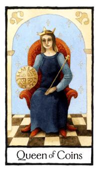 Ӣʼ - Old English Tarot - Ǯ - Queen Of Pentacles