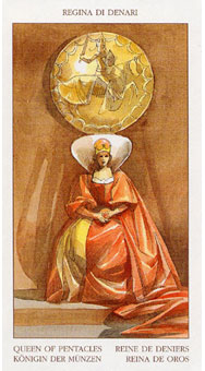 ո - Tarot of The Renaissance - Ǯ - Queen Of Pentacles