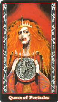 Ѫ - Vampire Tarot - Ǯ - Queen Of Pentacles