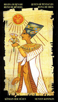  - Egyptian Tarot - Ǯ - Queen Of Pentacles