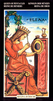  - Illuminate Ancient Tarots - Ǯ - Queen Of Pentacles