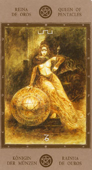 Թ - The Labyrinth Tarots - Ǯ - Queen Of Pentacles