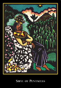 羫 - The World Spirit Tarot - Ǯ - Queen Of Pentacles