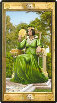 ͼԿΰ - Pictorial Key Tarot - Ǯ - Queen Of Pentacles