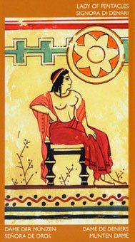 ³ - Etruscan Tarot - Ǯ - Queen Of Pentacles