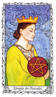 ޵ - Das Hudes Tarot - Ǯ - Queen Of Pentacles