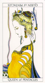 ҰϲТ - Yositaka Amano Tarot - Ǯ - Queen Of Pentacles