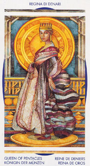 ˮ - Crystal Tarot - Ǯ - Queen Of Pentacles