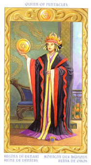 ֮ - Tarot of the Journey to the Orient - Ǯ - Queen Of Pentacles