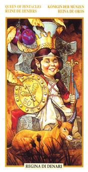 ƽ - Tarots Of The Golden Dawnt - Ǯ - Queen Of Pentacles