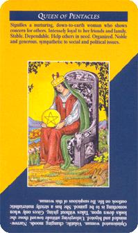 ΰ - Quick and Easy Tarot - Ǯ - Queen Of Pentacles