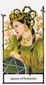 ž - Tarot Of The Old Path - Ǯ - Queen Of Pentacles