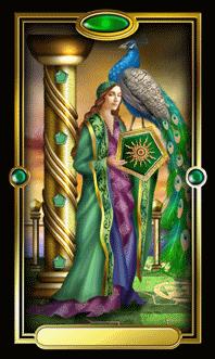 Ѥ - Gilded Tarot - Ǯ - Queen Of Pentacles