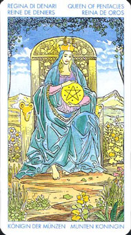 ʥ׳ΰ - Universal Waite Tarot - Ǯ - Queen Of Pentacles