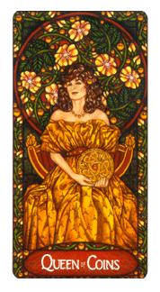  - Art Nouveau Tarot - Ǯ - Queen Of Pentacles