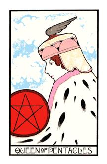 ̫ʱ - Aquarian Tarot - Ǯ - Queen Of Pentacles