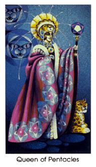 è - Cat People Tarot - Ǯ - Queen Of Pentacles