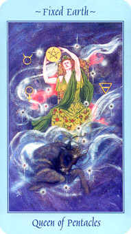  - Celestial Tarot - Ǯ - Queen Of Pentacles