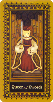 è - Medieval Cat Tarot -  - Queen Of Swords