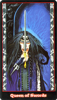 Ѫ - Vampire Tarot -  - Queen Of Swords