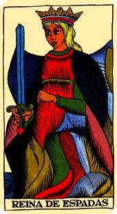  - Marseilles Tarot -  - Queen Of Swords