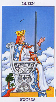 ΰ - Radiant Rider-Waite Tarot -  - Queen Of Swords