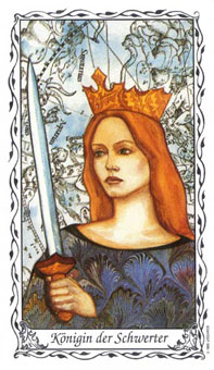 ޵ - Das Hudes Tarot -  - Queen Of Swords