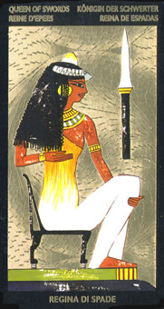 奈妃特芮塔罗牌 - nefertari"s tarot - 宝剑王后 - queen of swords