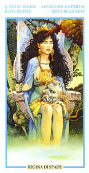 ƽ - Tarots Of The Golden Dawnt -  - Queen Of Swords