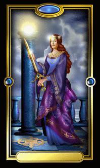 Ѥ - Gilded Tarot -  - Queen Of Swords