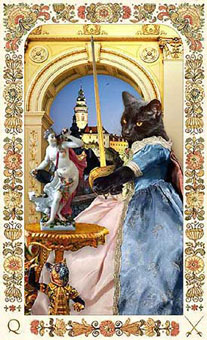 ˲è - Baroque Bohemian Cats Tarot -  - Queen Of Swords