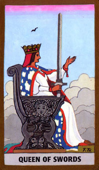 ɫΰ - Golden Rider Tarot -  - Queen Of Swords