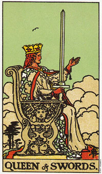 ԭʼΰ - Original Rider-Waite Tarot -  - Queen Of Swords