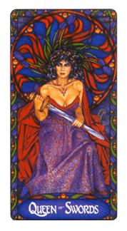  - Art Nouveau Tarot -  - Queen Of Swords