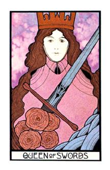 ̫ʱ - Aquarian Tarot -  - Queen Of Swords